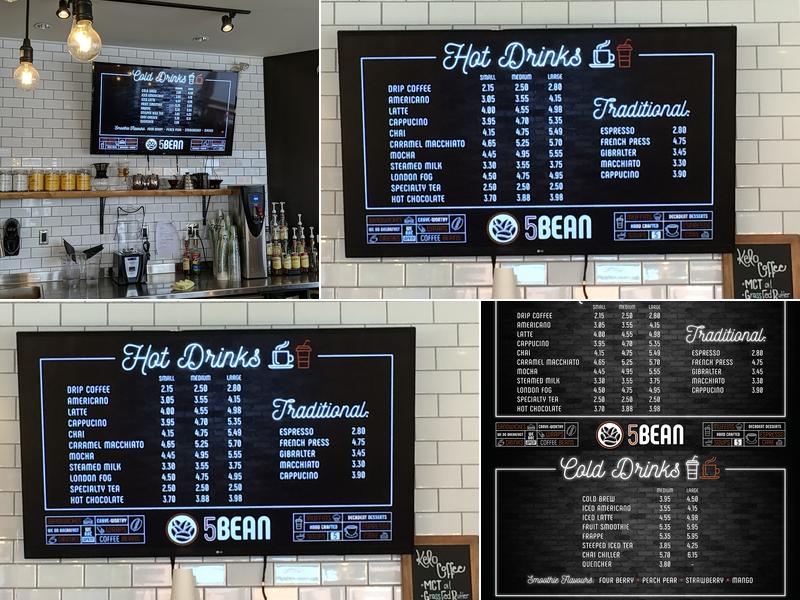 5Bean Brewbar & Café Menu
