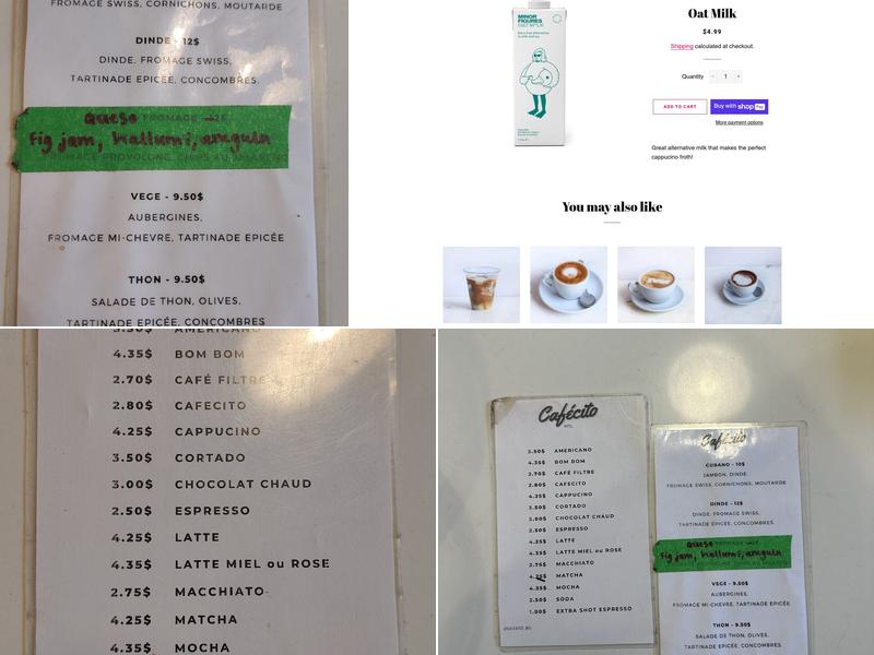 Cafecito Menu