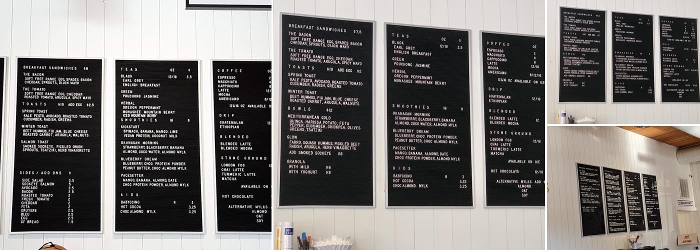 Wayne & Freda Menu