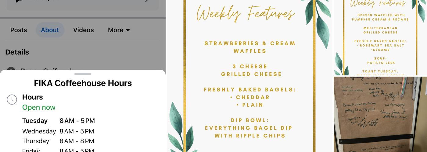FIKA Coffeehouse Menu