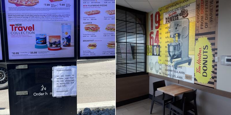 Tim Hortons Menu
