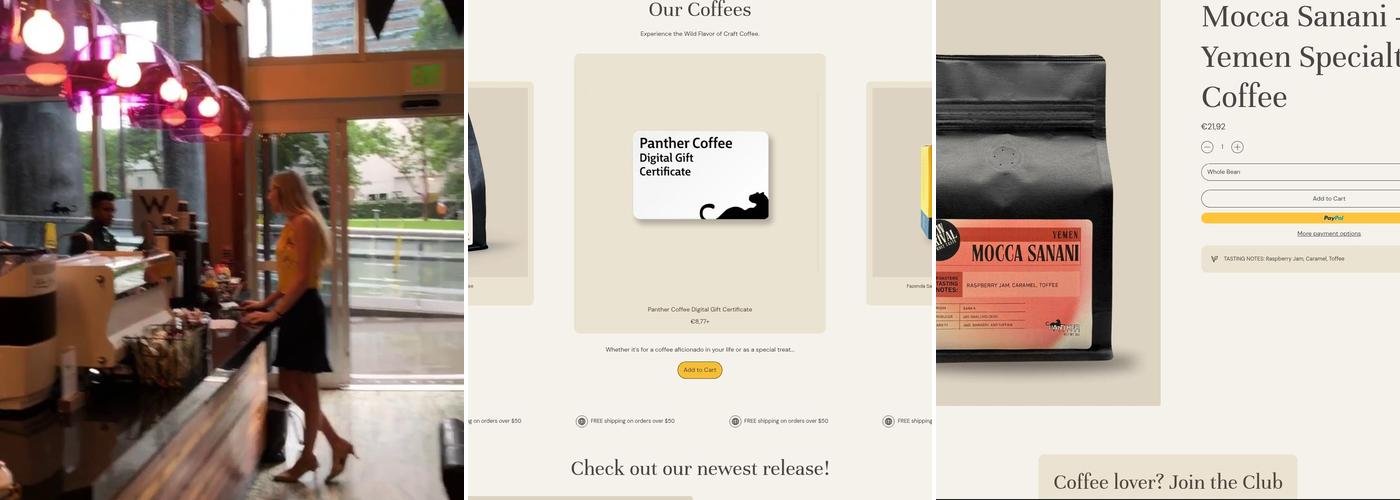 Panther Coffee - W Miami Lobby Menu