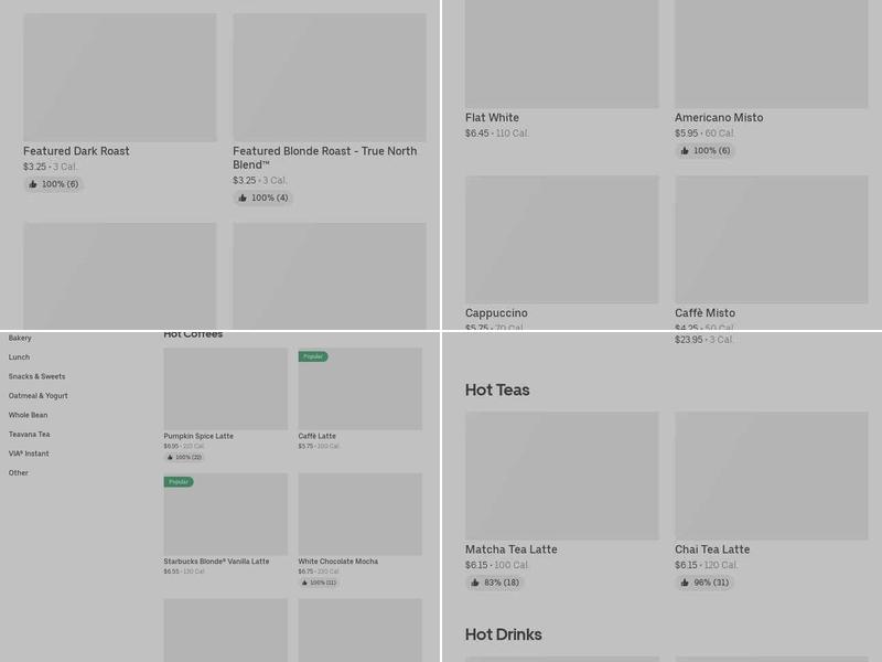 Starbucks Menu