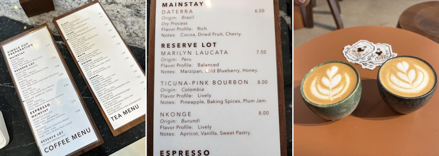Composition Coffee Menu