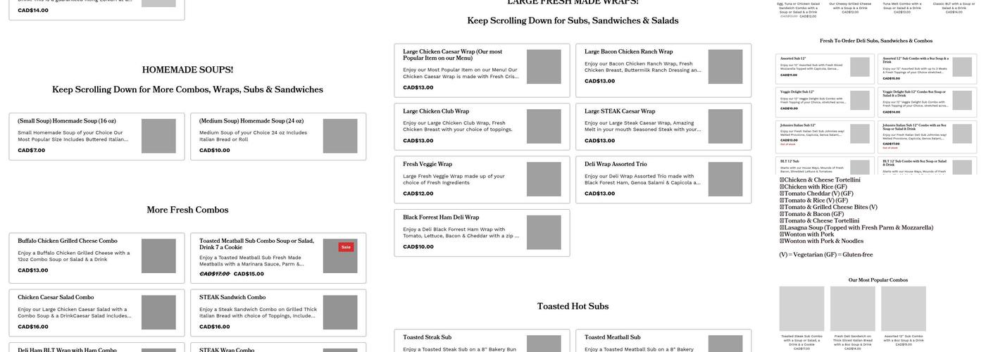 Soups & Things Menu