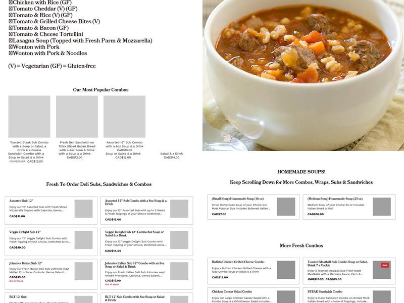 Soups & Things Menu