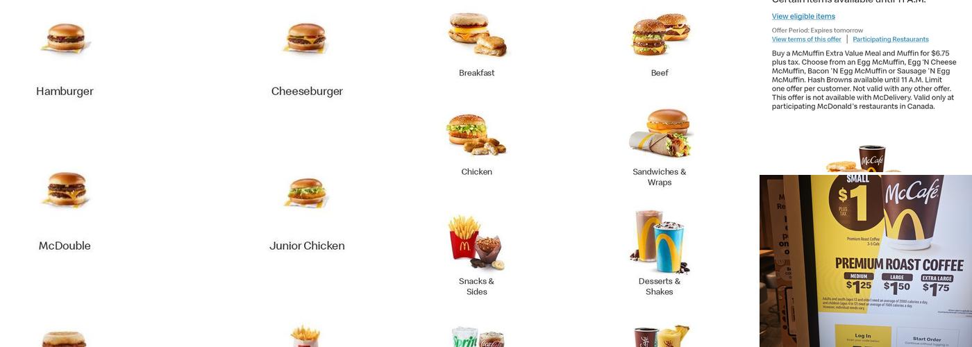 McDonald's Menu