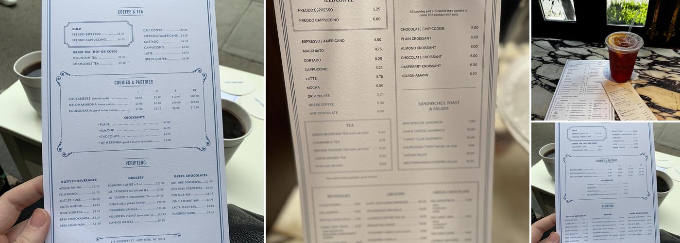 Café Leon Dore Menu