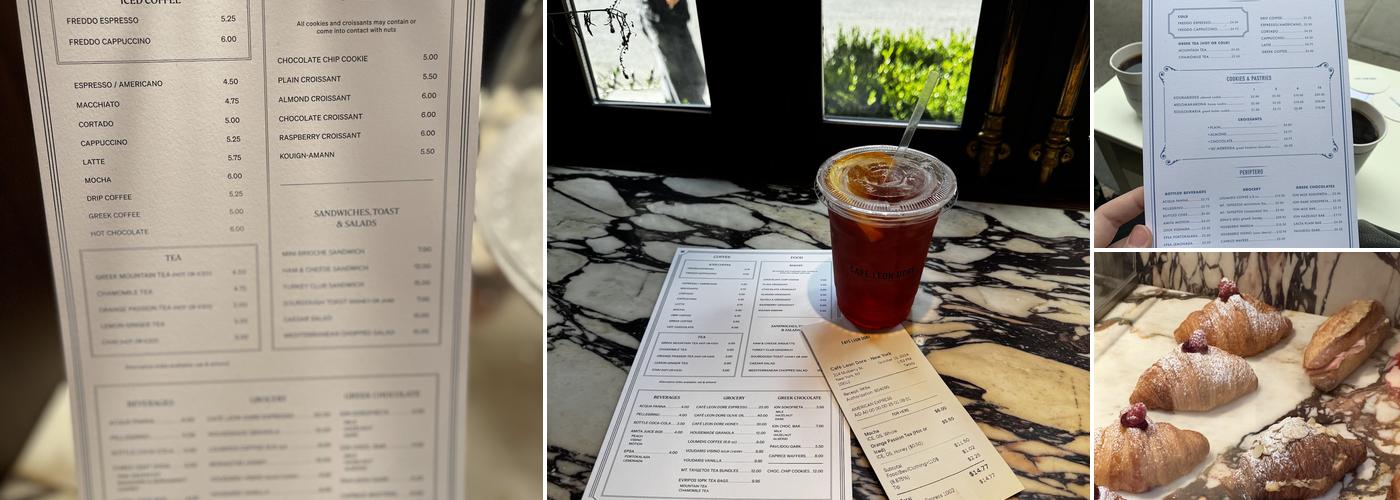 Café Leon Dore Menu
