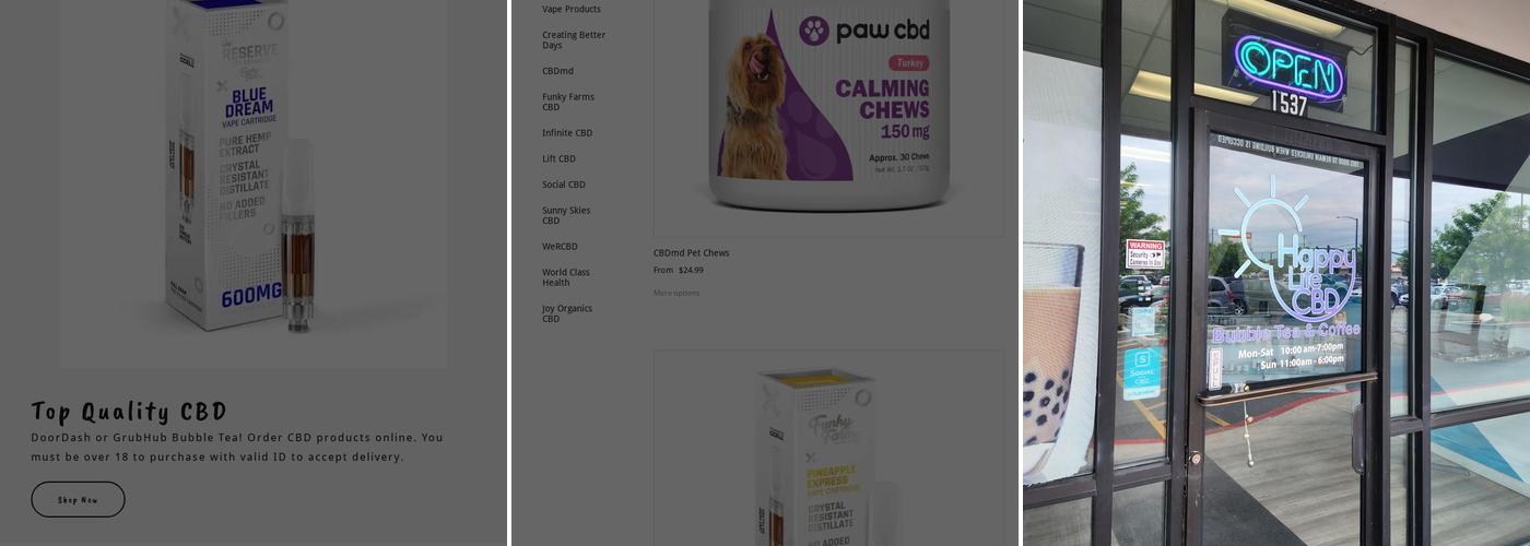 Happy Life CBD & Bubble Tea Menu