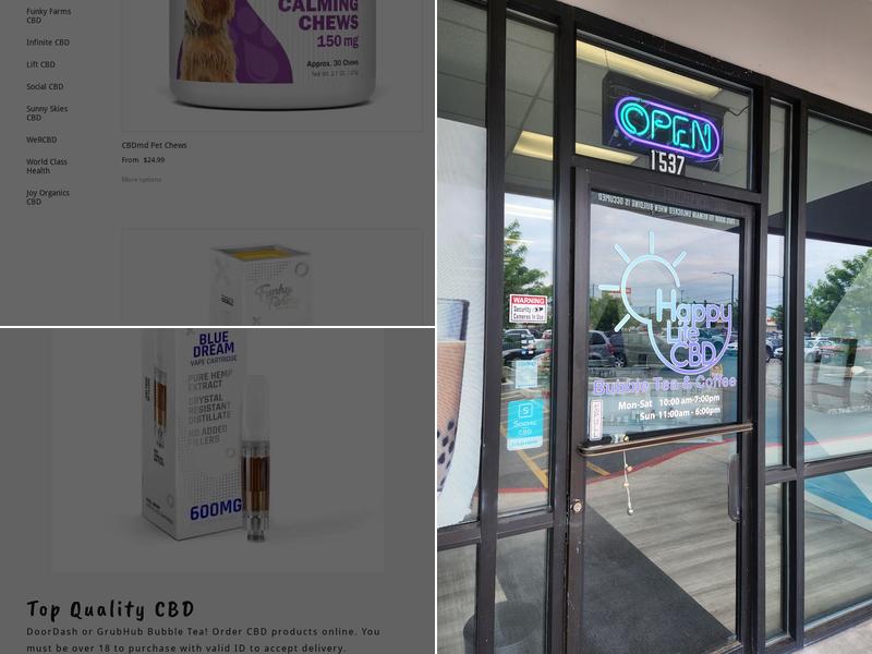 Happy Life CBD & Bubble Tea Menu