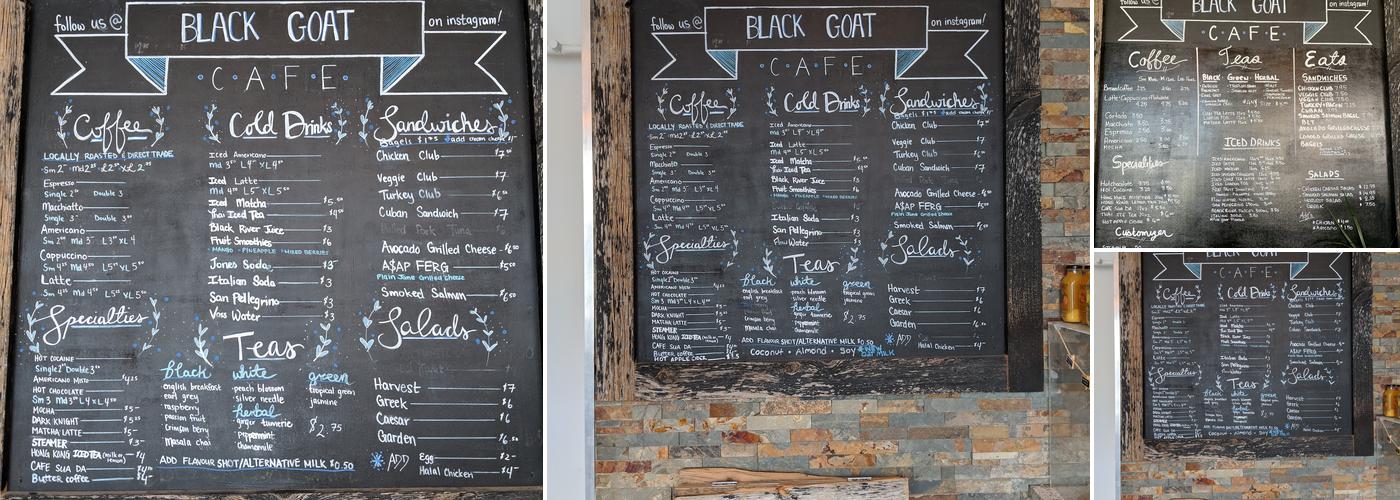 Black Goat Menu