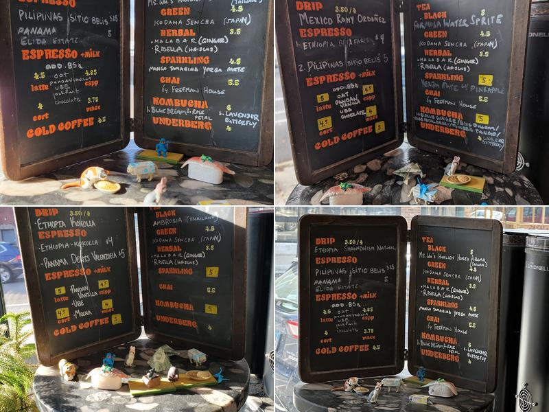 Four Letter Word Coffee Menu