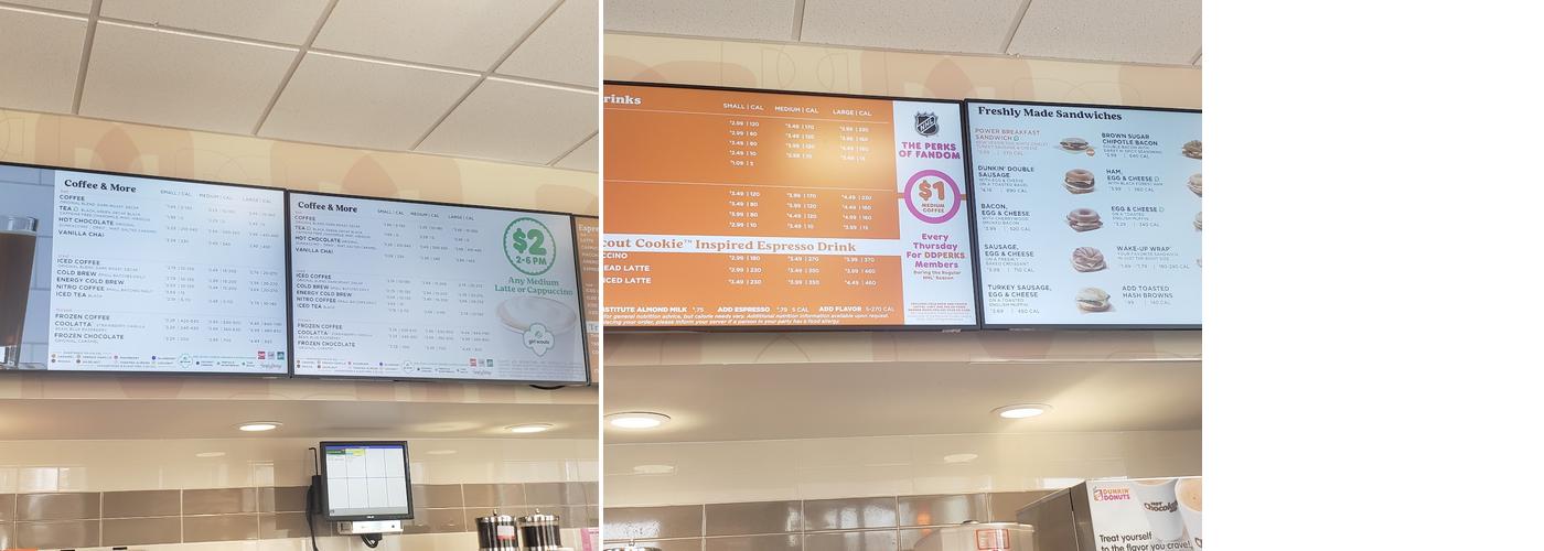 Dunkin' Menu