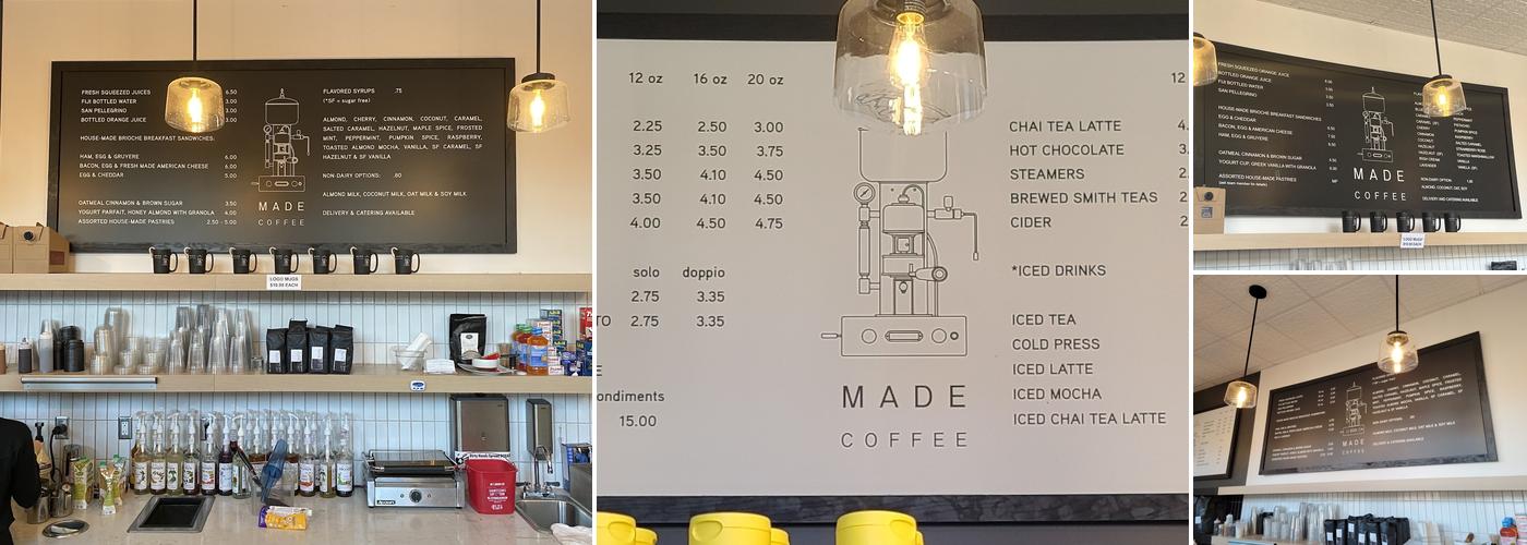 MADE Coffee Menu