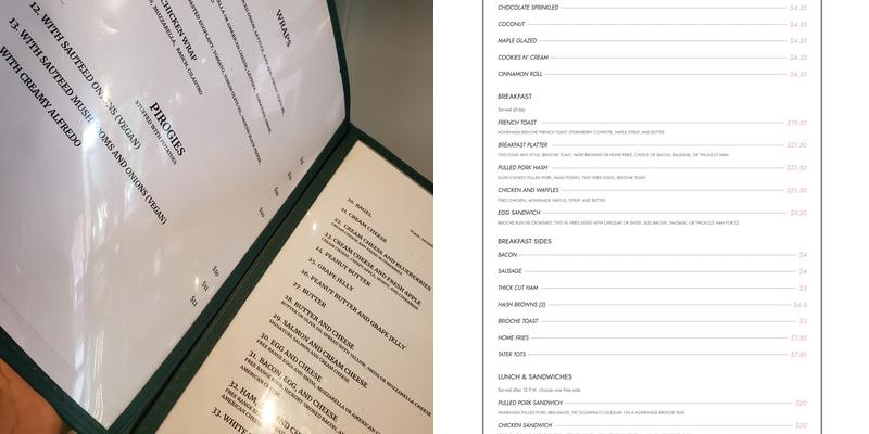 Fat Doughnut Menu