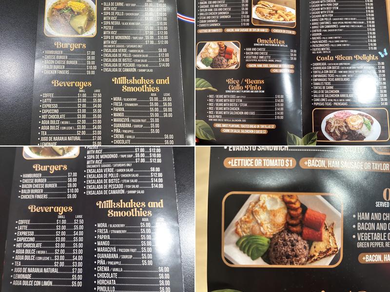 Baldi Café Restaurant Menu