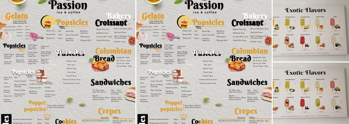 Passion Ice & Coffee Menu