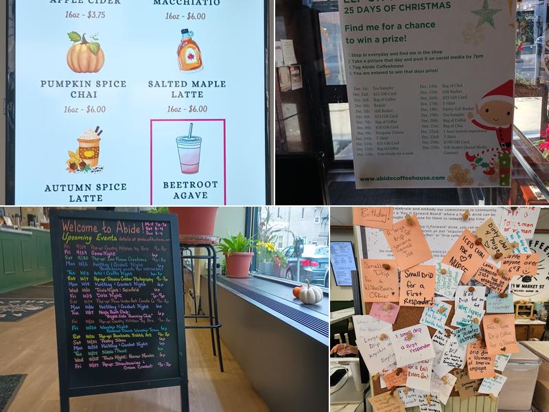 Abide Coffeehouse Menu