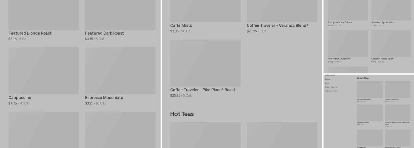 Starbucks Menu