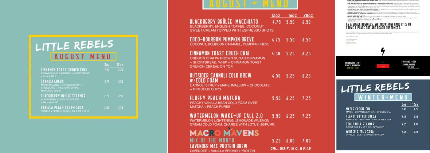 Outsider Coffee Menu