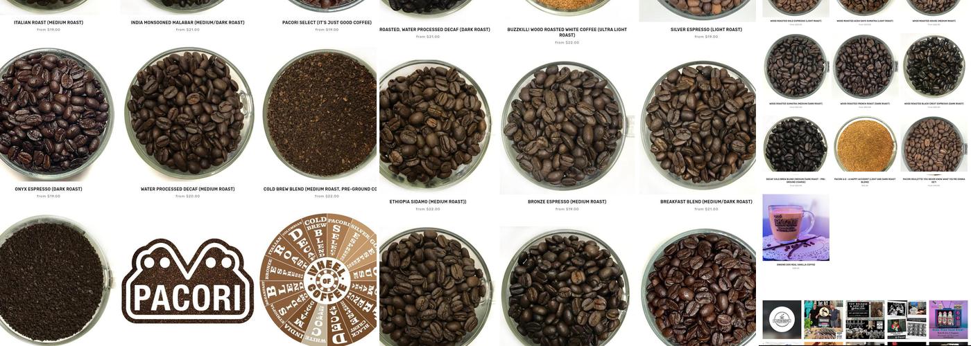 Caffè Pacori Menu