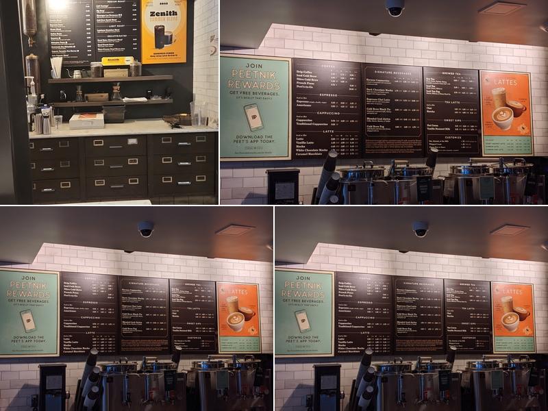 Peet's Coffee Menu