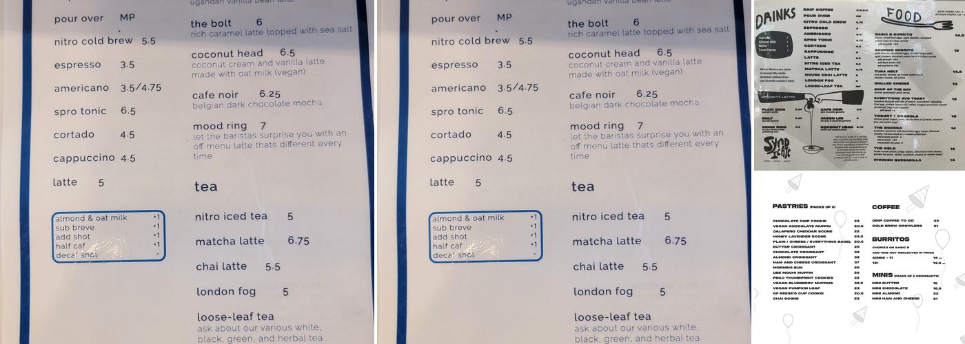 Syndicate Coffee + Bakery + Kitchen Menu