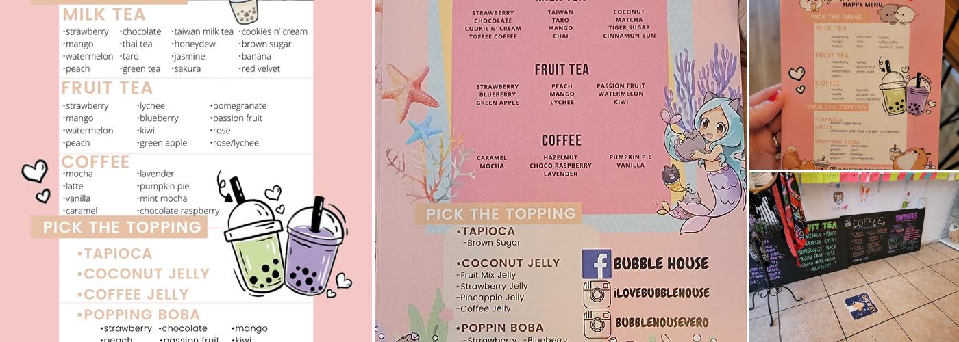 Bubble House Menu