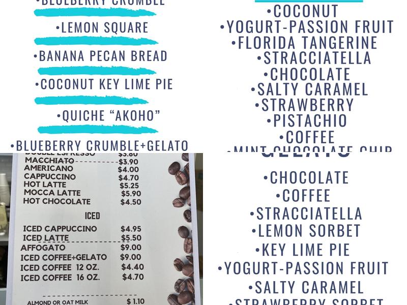 Vero Caffe Menu