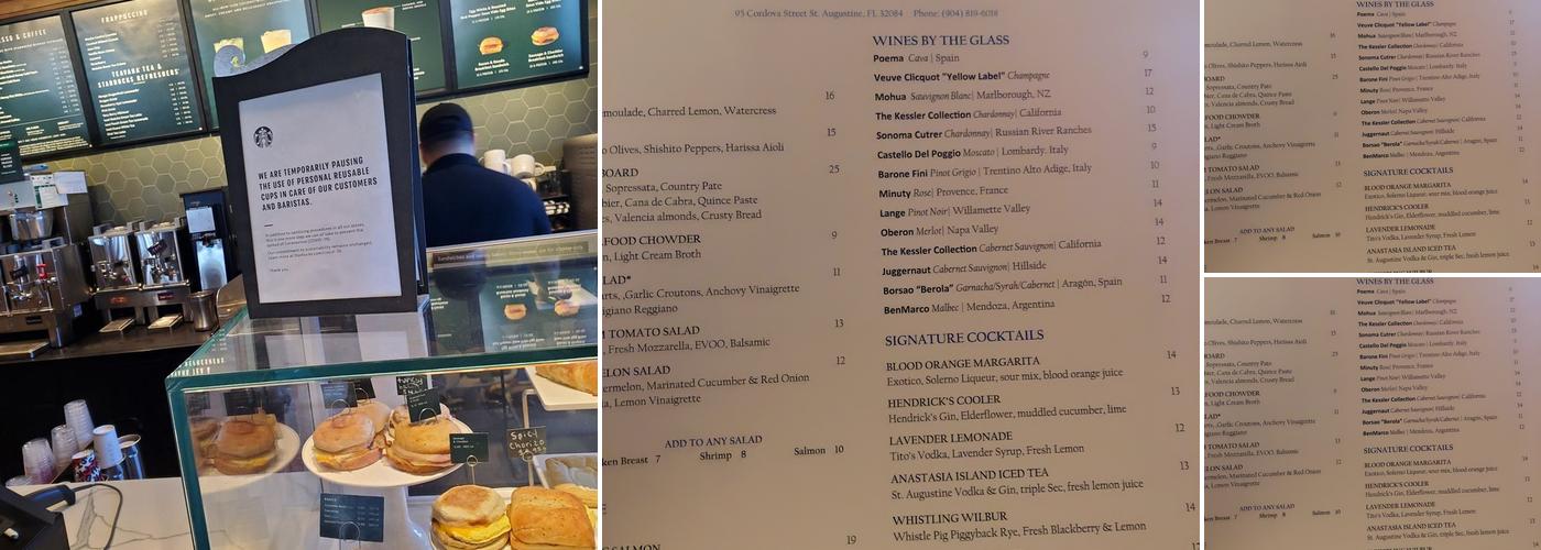 Starbucks Menu