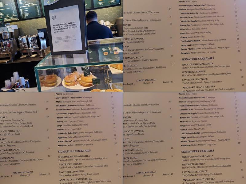 Starbucks Menu