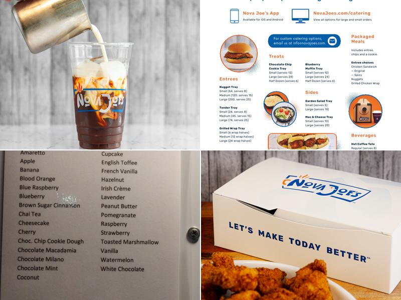 Nova Joe's Menu