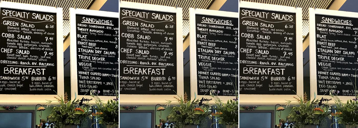 Golden State Cafe Menu