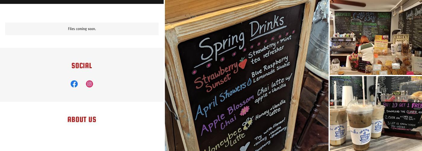 Cafe on the Bay Menu