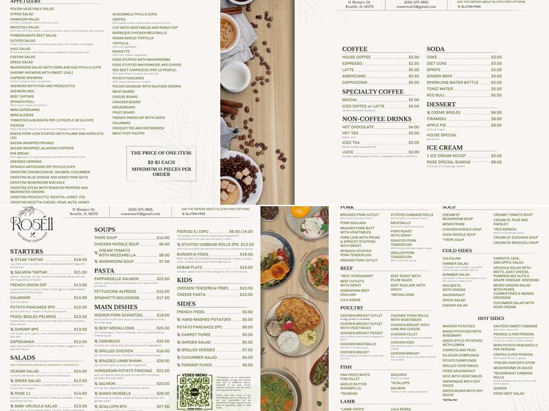 Rosé 11 Menu