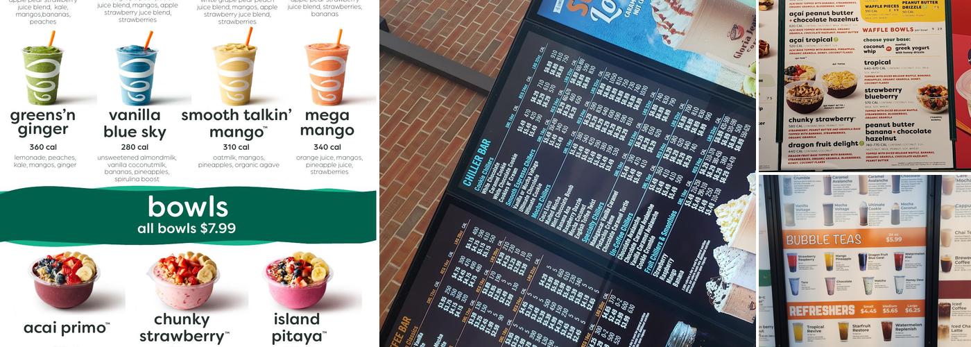 Glorious Coffees and Teas Menu