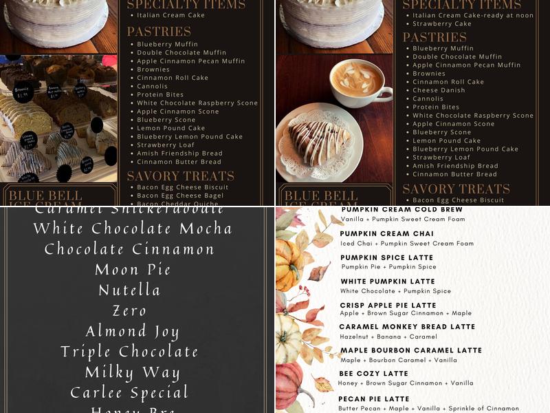 Coffee Central Menu