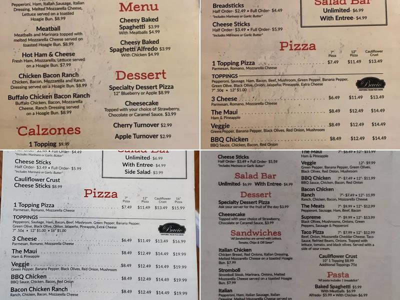 Downtown Pizza Pub, Harrodsburg Menu