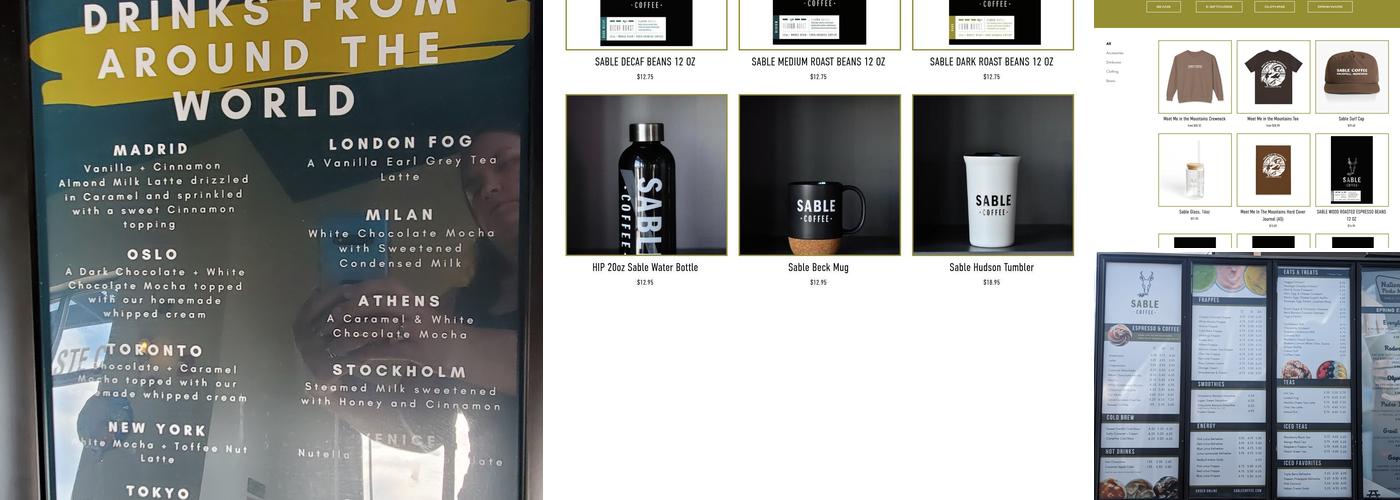Sable Coffee Menu