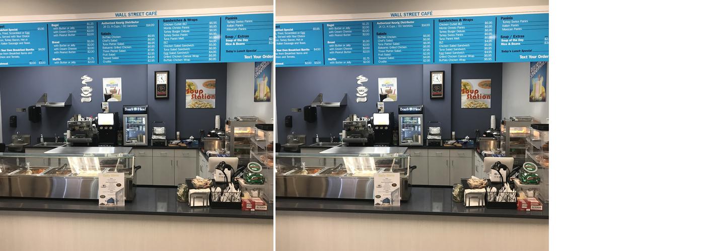 Wall Street Cafe Menu