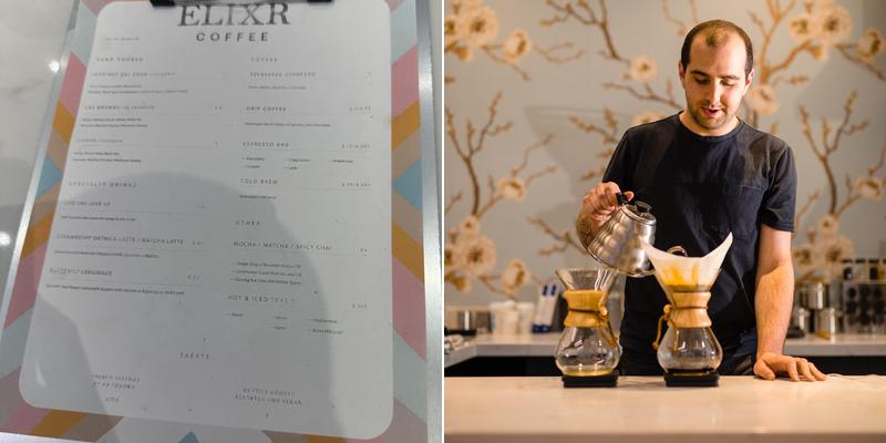 ELIXR Coffee 3675 Market Menu