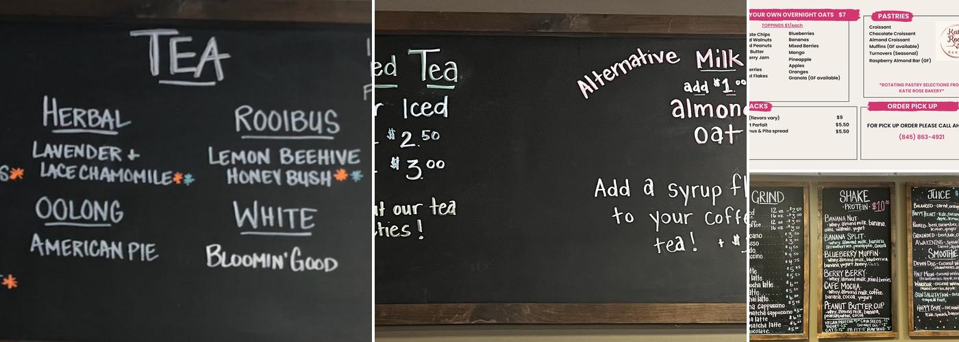 The Shake And Grind Menu