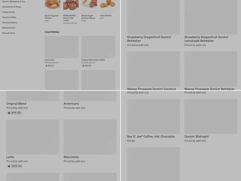 Dunkin' Menu