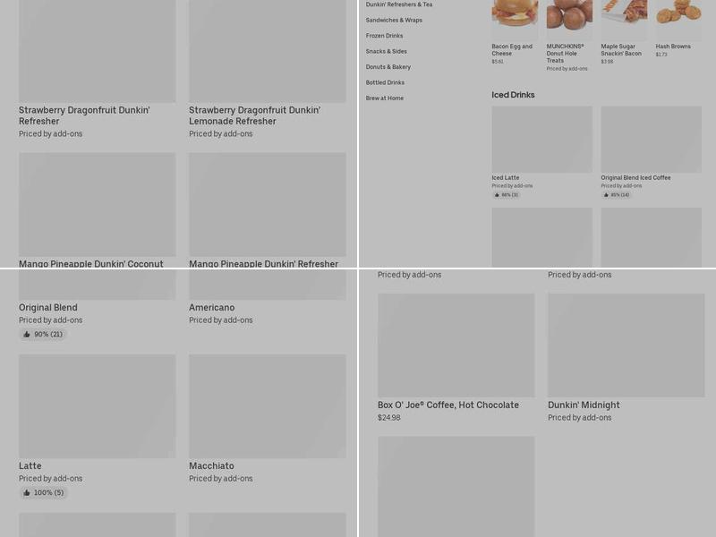 Dunkin' Menu
