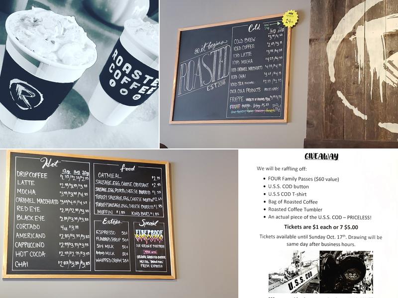 Roasted Coffee Shop Menu