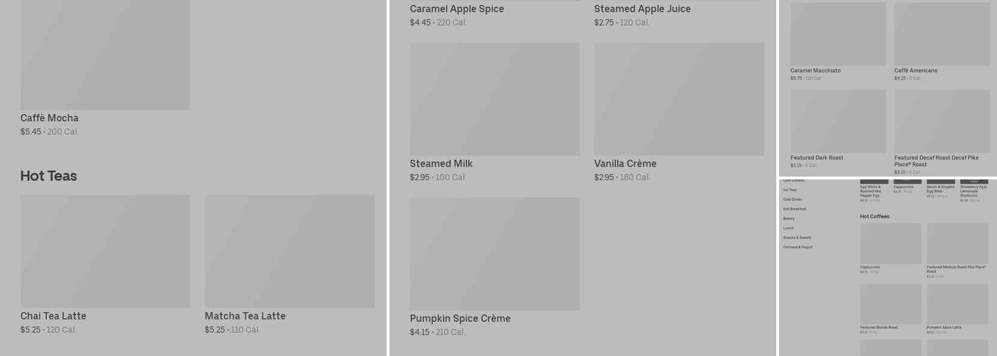 Starbucks Menu