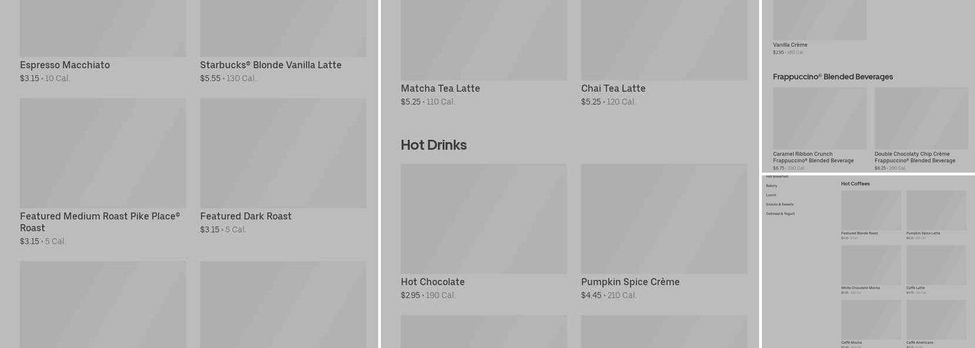 Starbucks Menu