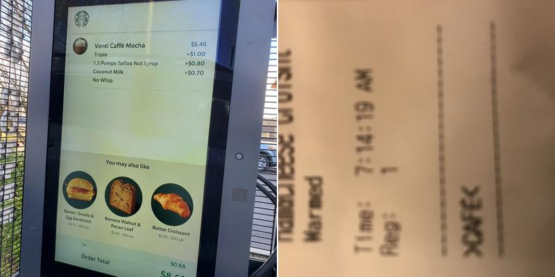 Starbucks Menu