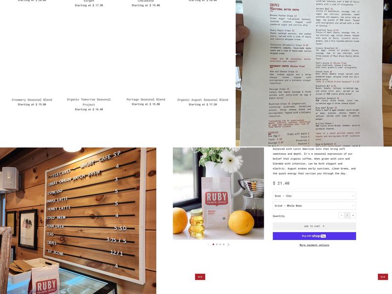 Ruby Coffee Roasters Cafe Stevens Point Menu